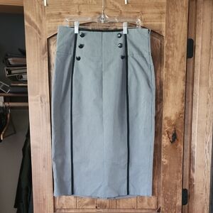 Worthington Black and Gray Knee-Length Pencil Skirt